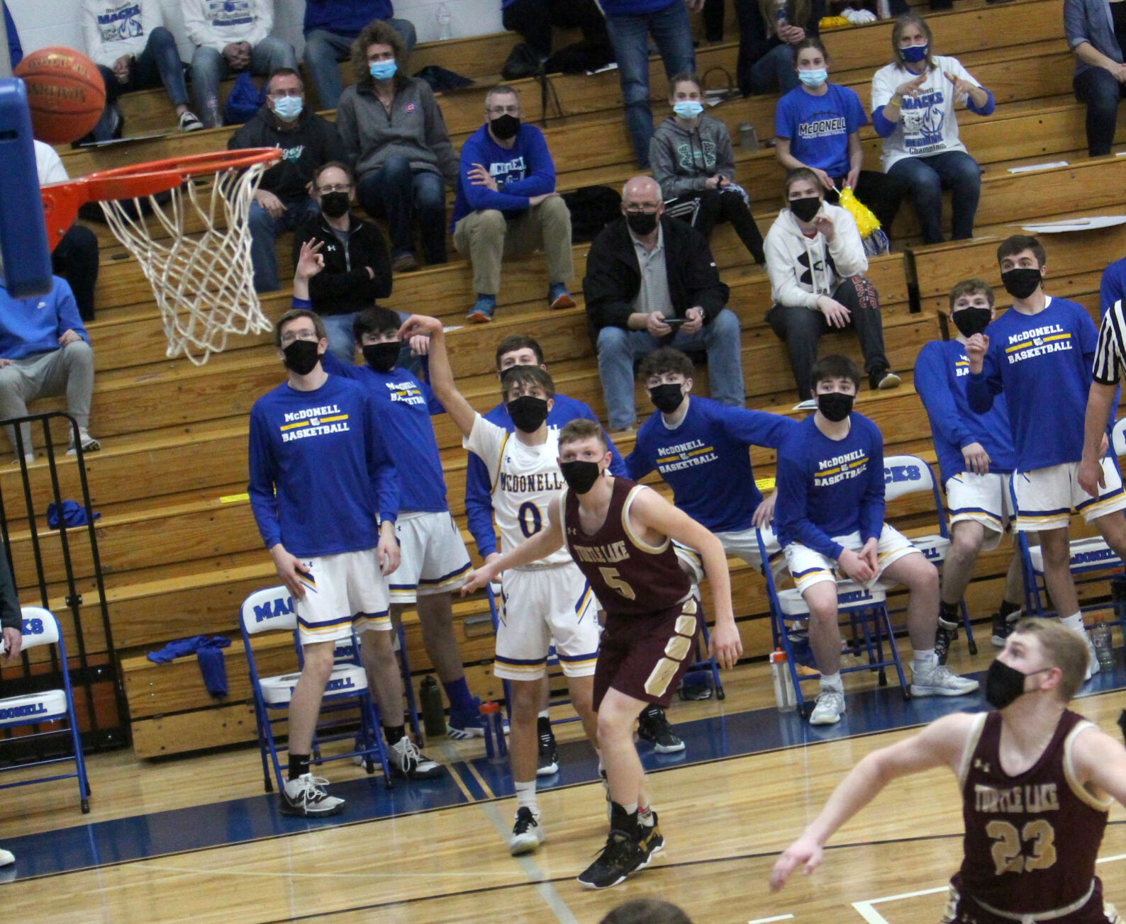 Turtle Lake at McDonell boys basketball 2-27-21